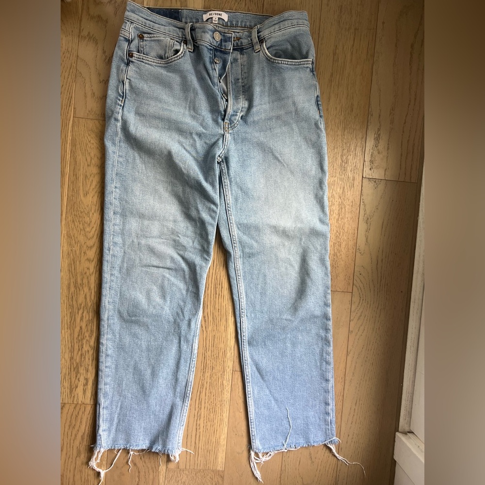 Re/Done Blue Relaxed Jeans Classic Denim Style